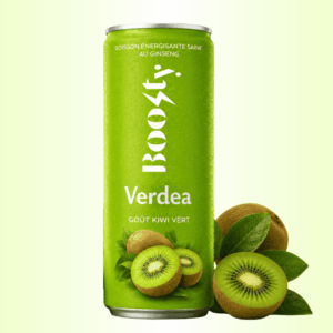 Photo d’une canette Boosty Verdea kiwi.