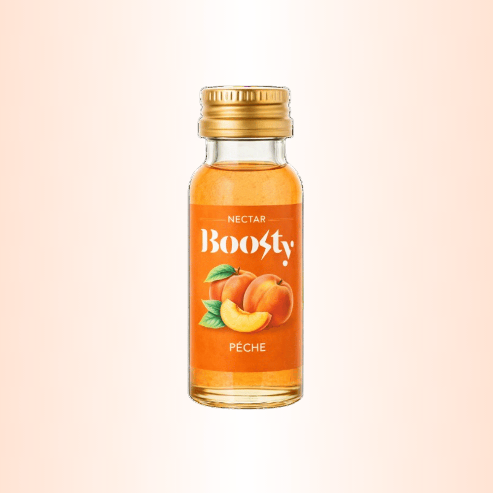 Boosty Peche – Shot énergisant (25 cl).