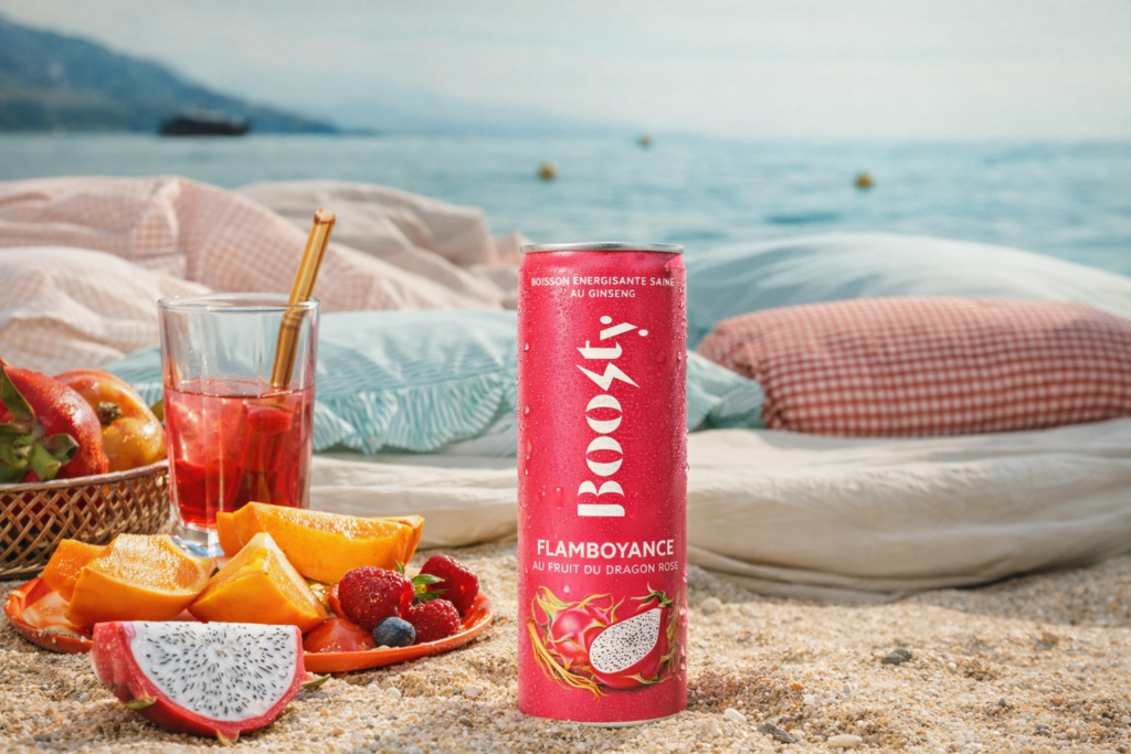 boosty flamboyance à la plage