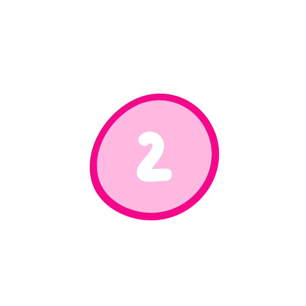 Chiffre 2 dans rond rose